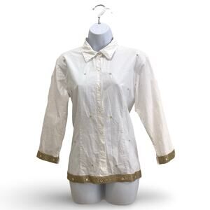 Jane Ashley Cotton Button Down